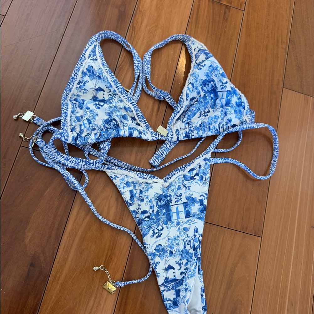 Bydee Blue and White Bikini Set